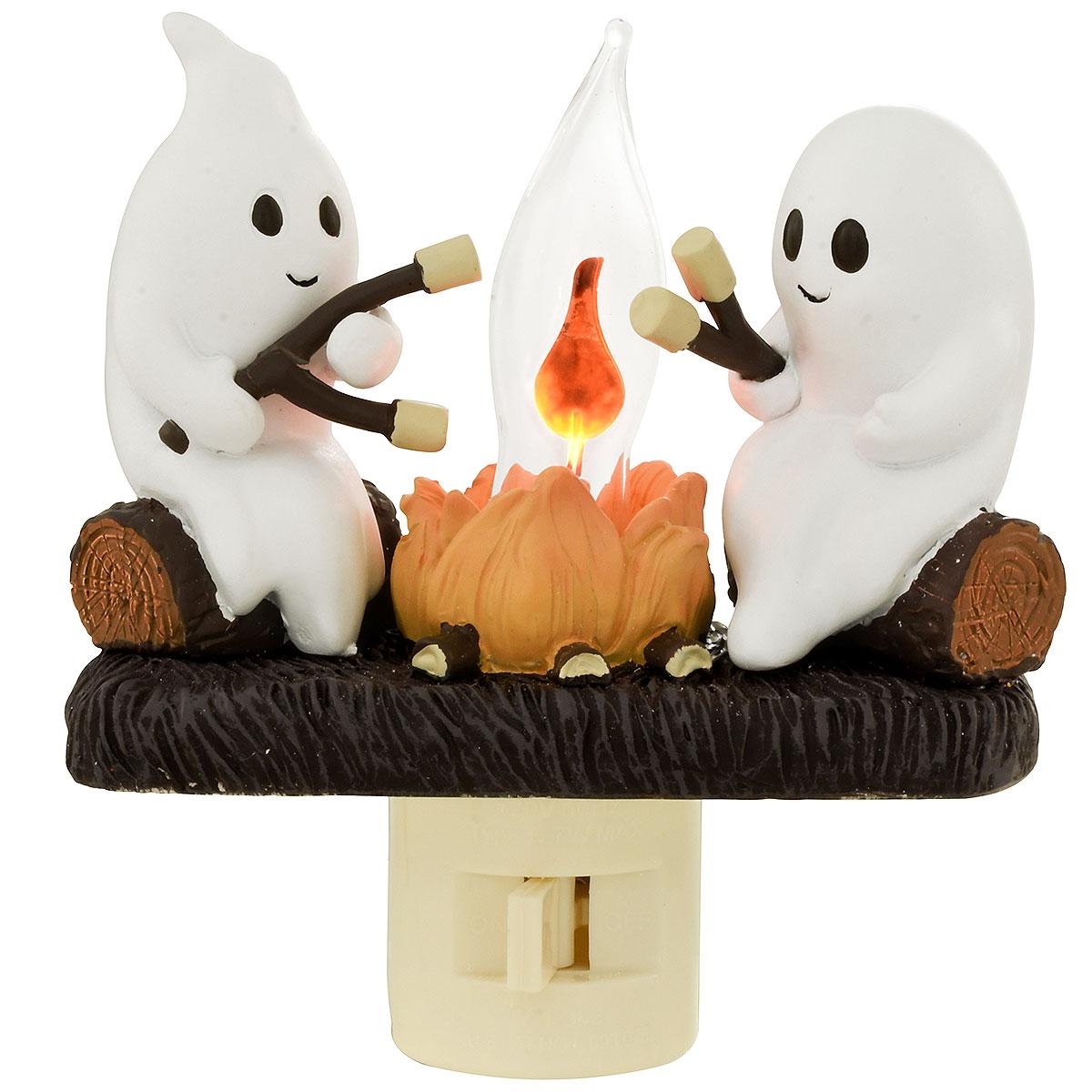 Ghosts Roasting Marshmallows Flicker Flame Night Light