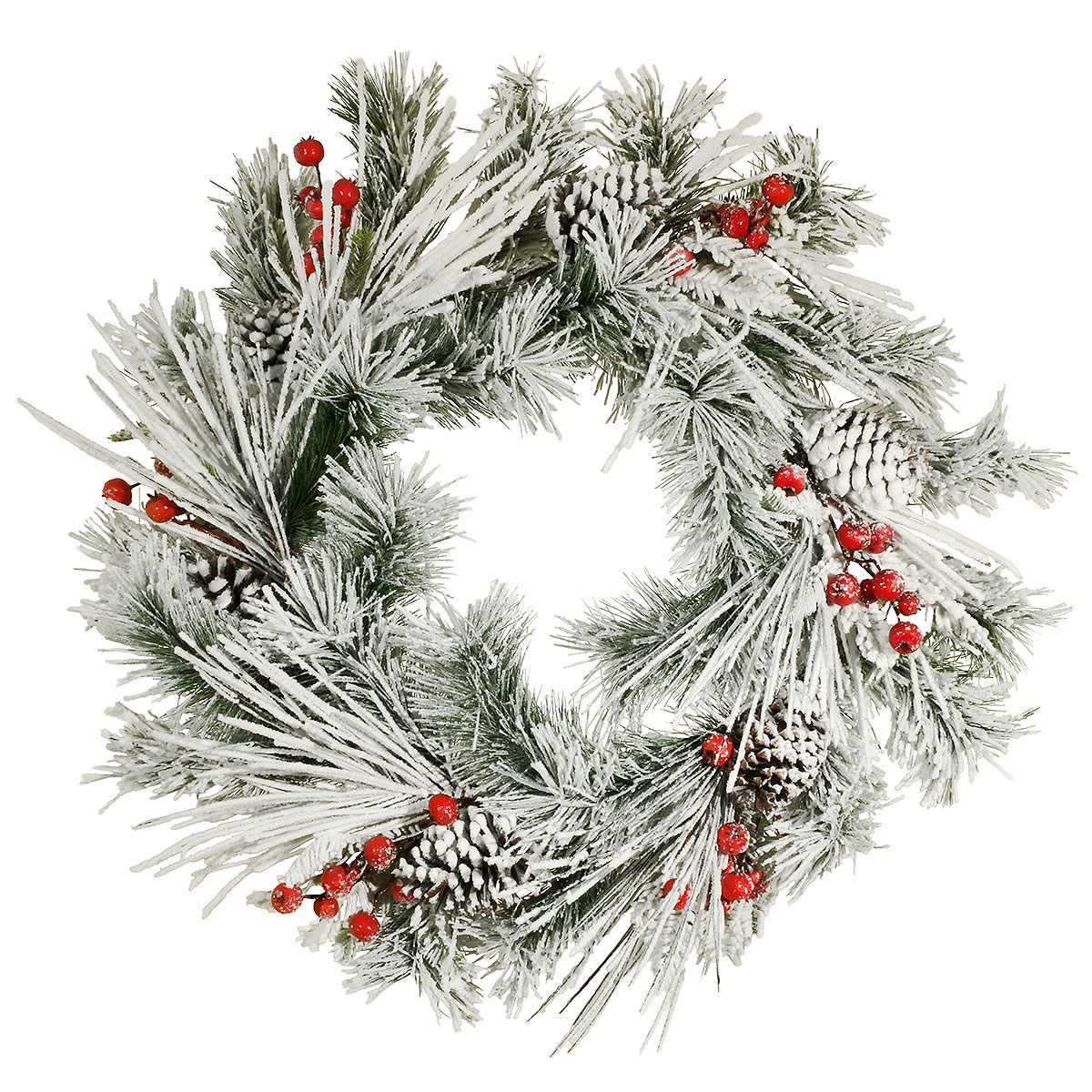 30 Inch Snow Pine Berry Artificial