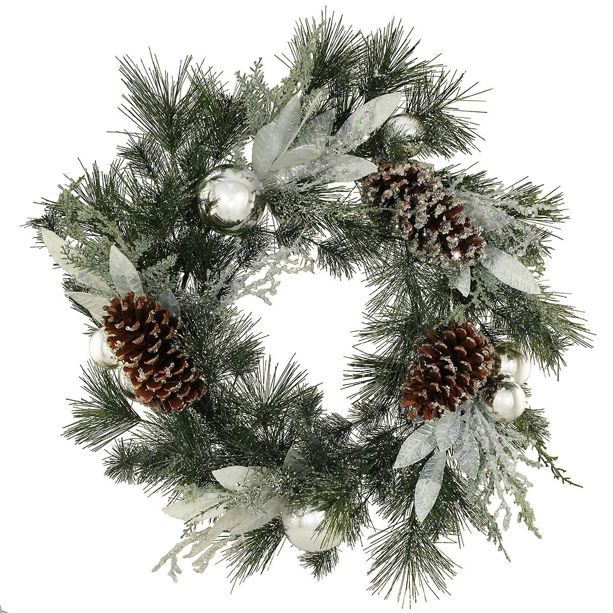 24 Inch Pine Artificial Wreath
