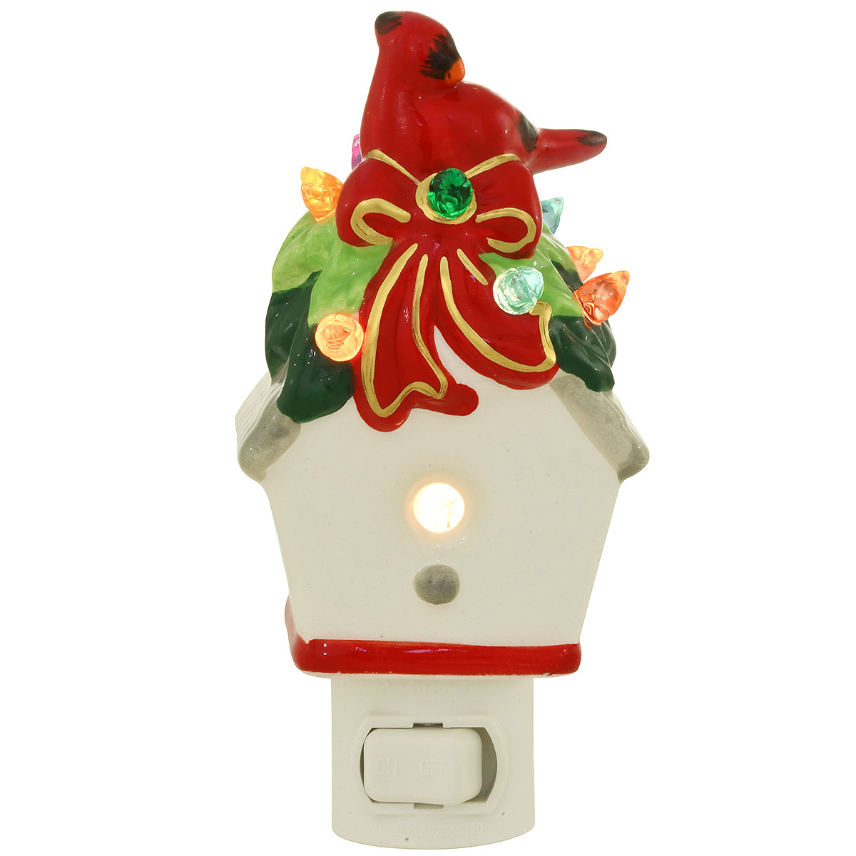 Cardinal And Birdhouse Nightlight