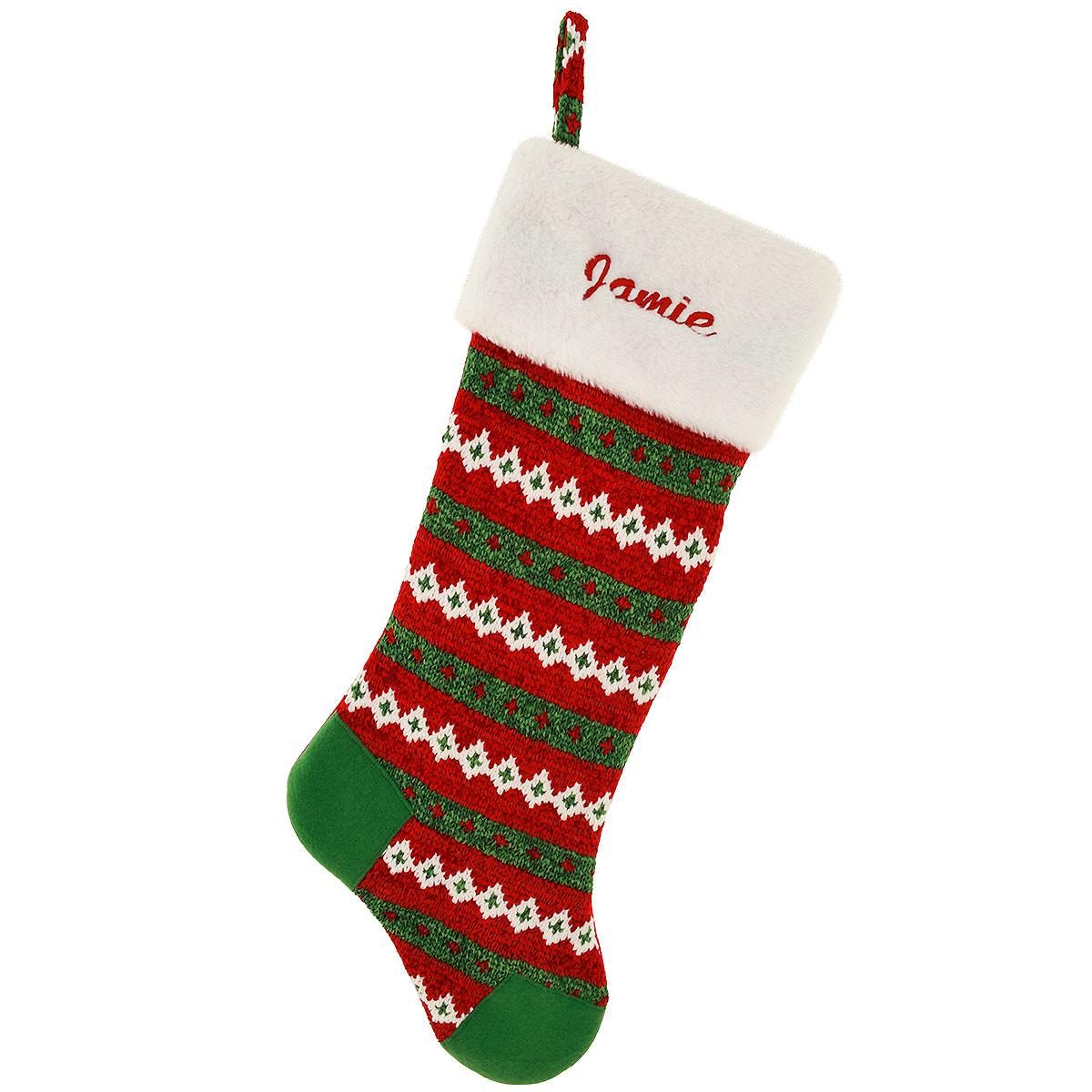 21.5 Inch Chenille Knit Stocking