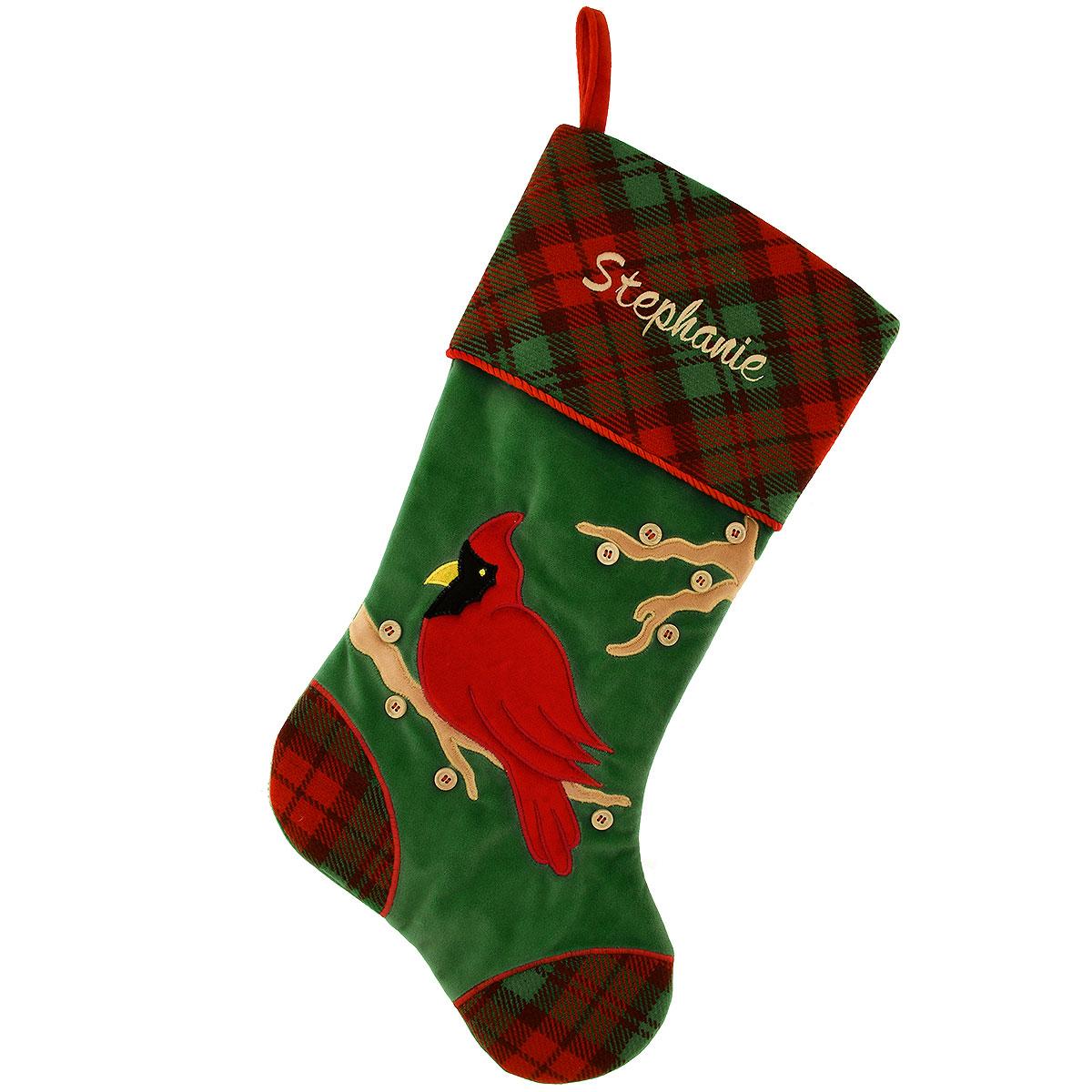 20.5" Personalized Cardinal Stocking