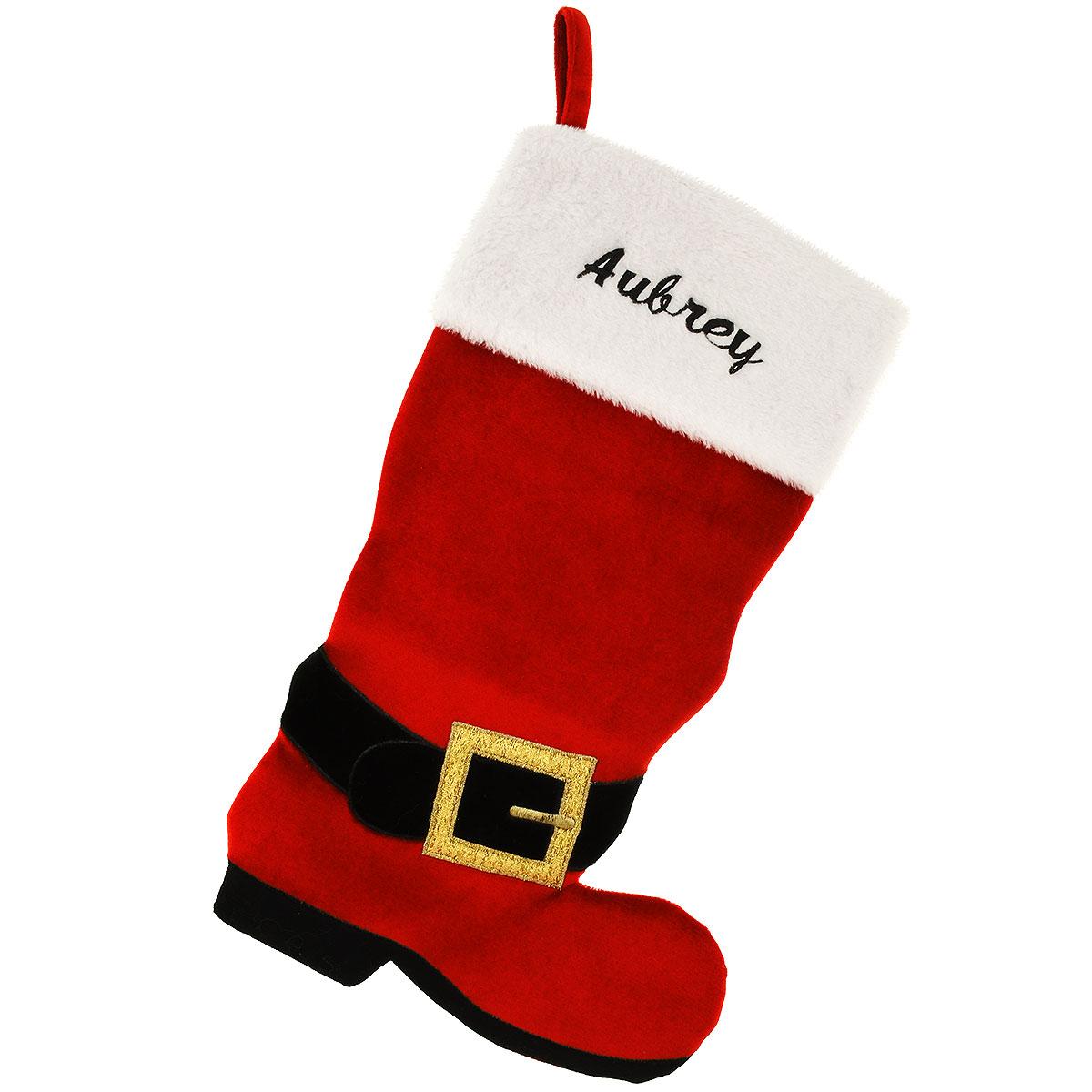 19" Personalize Santa Boot Stocking