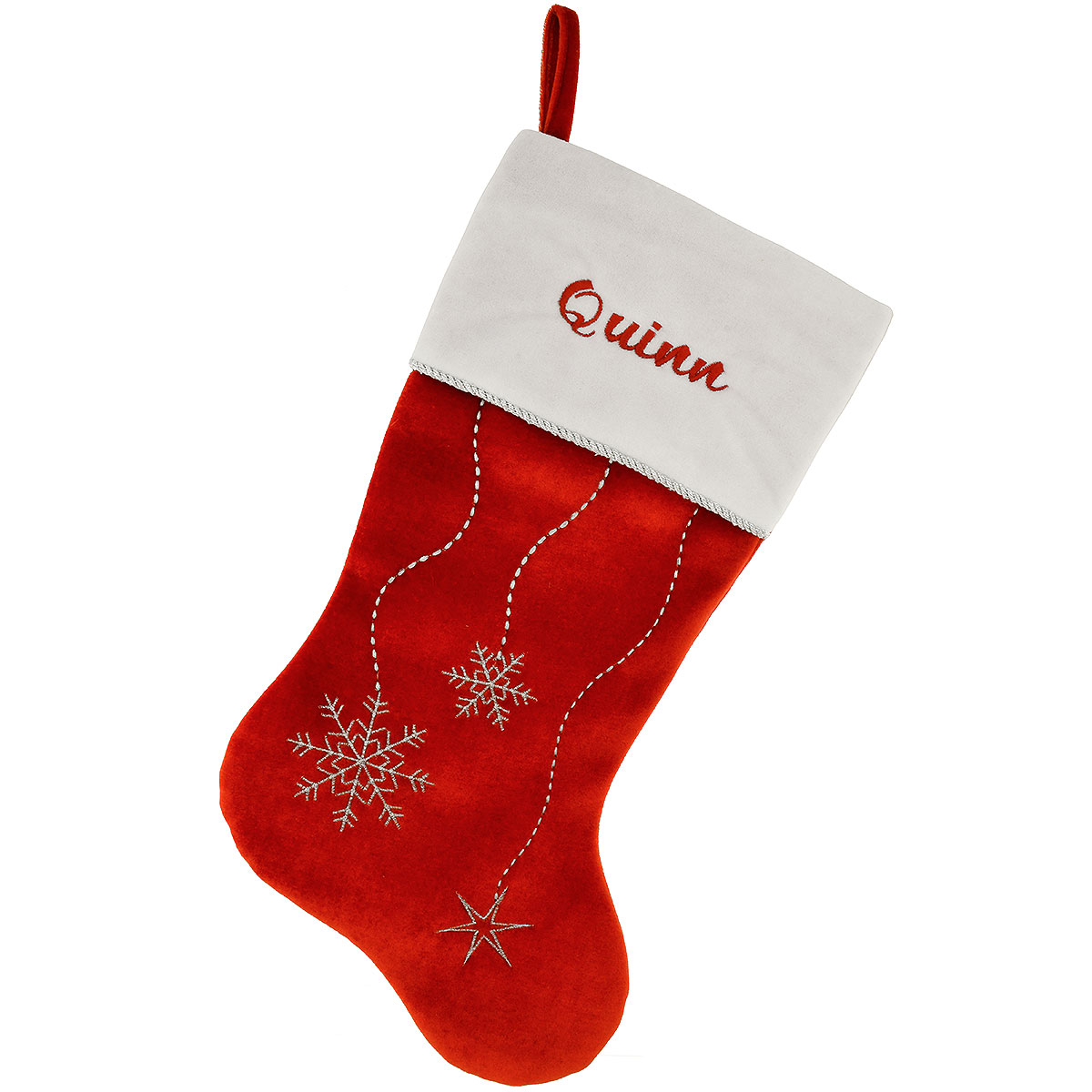 20.5" Red Snowflake Stocking