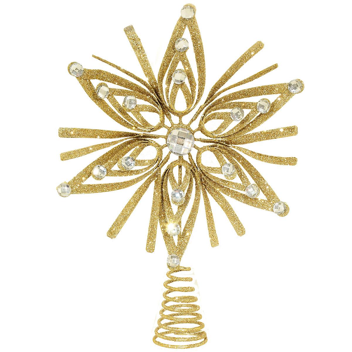 Star Spiral Gold 12 Inch Tree Topper