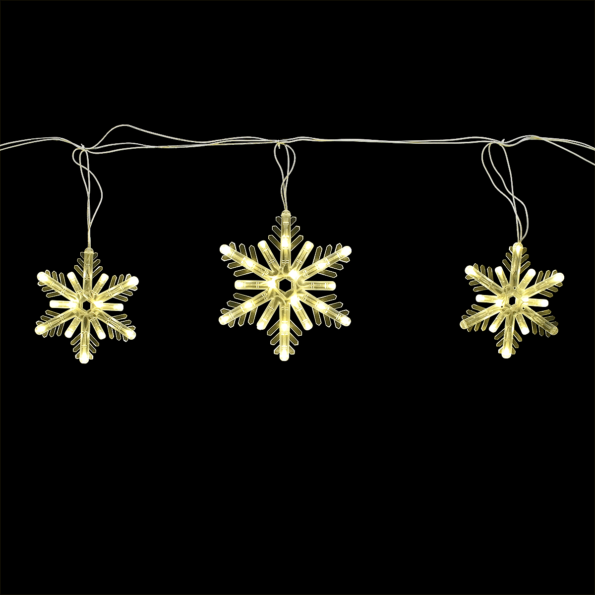 Snowflake 10 Count Warm White LED