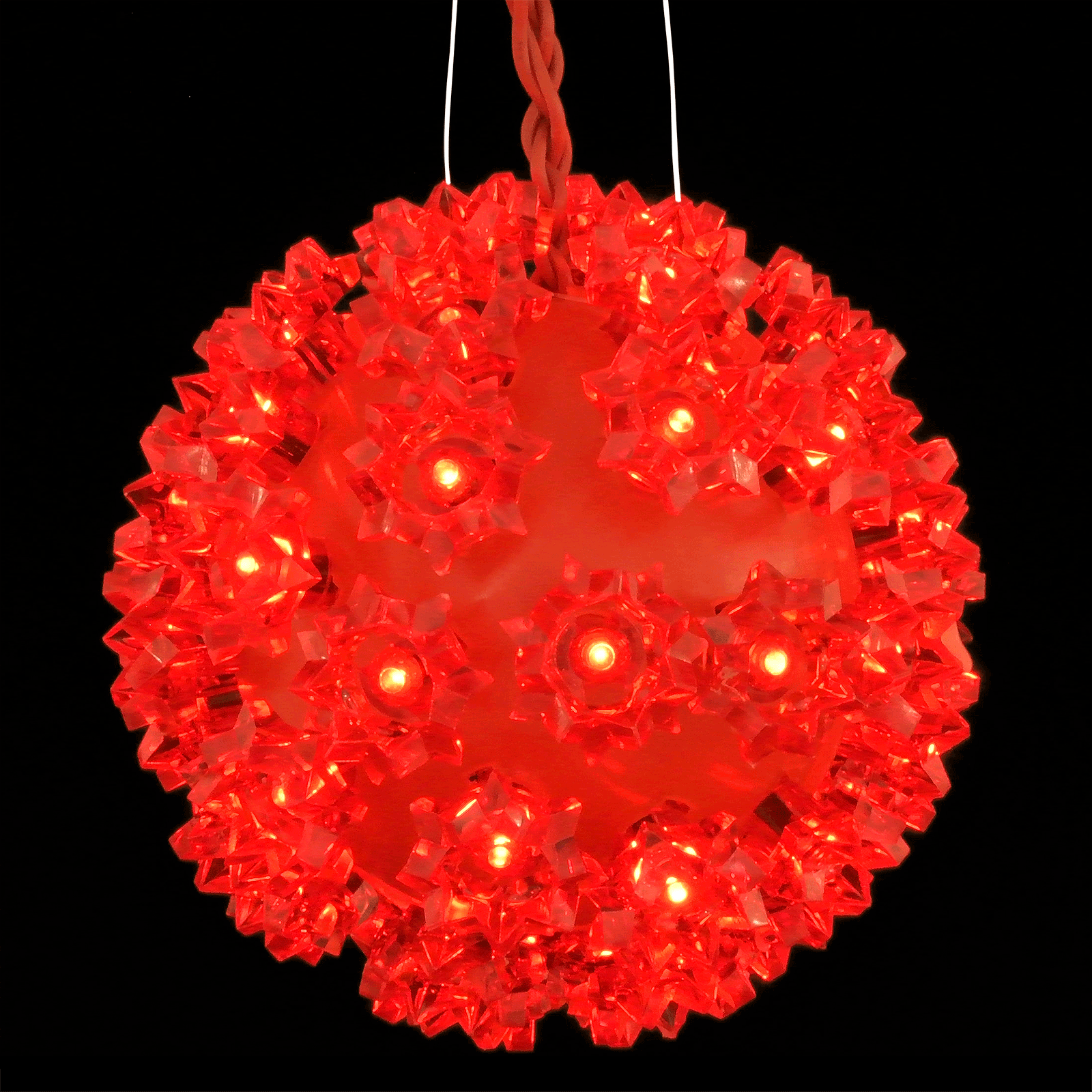 Red LED 5.5 Inch Crystal Sphere