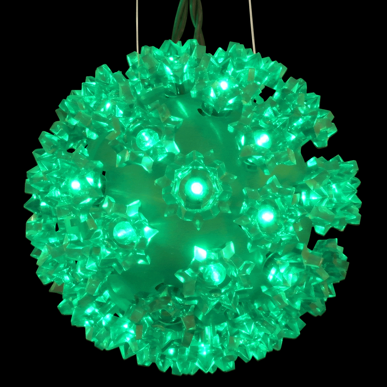 Green LED 5.5 Inch Crystal Sphere
