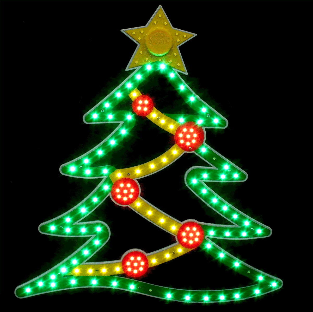 Christmas Tree 16 Silhouette LED
