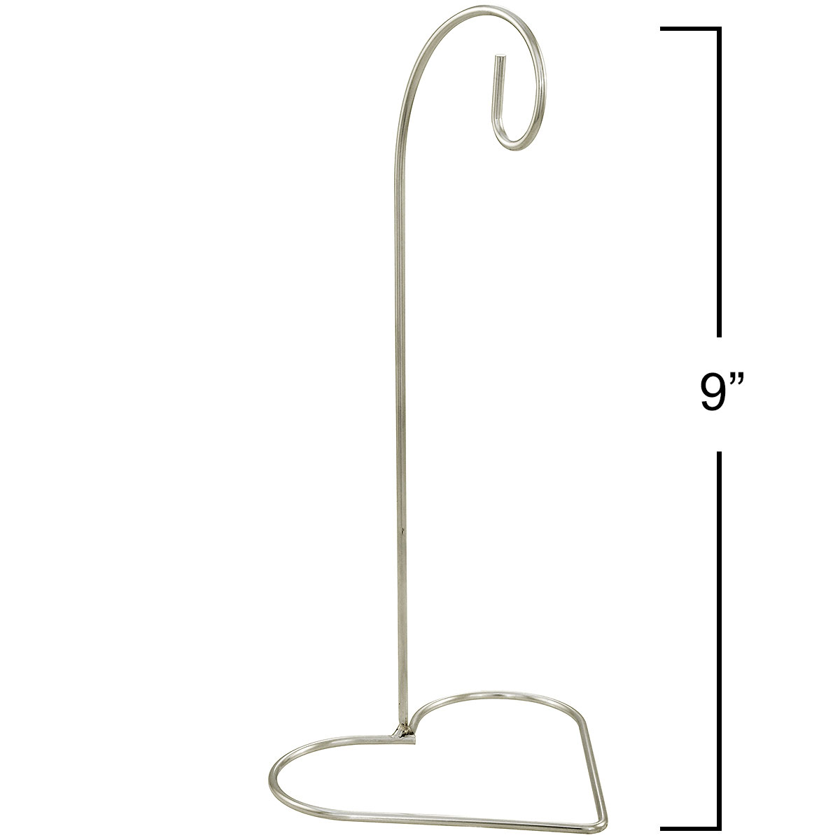 9" Chrome Heart Shaped Stand