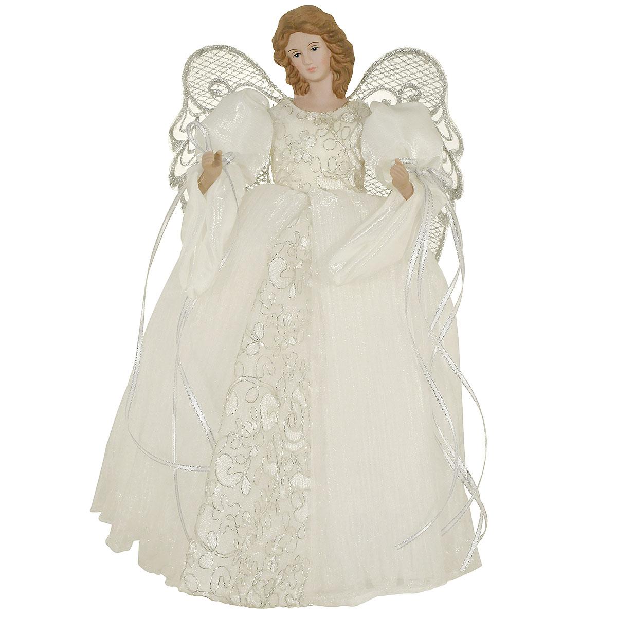 Angel With White Dress And Ribbons