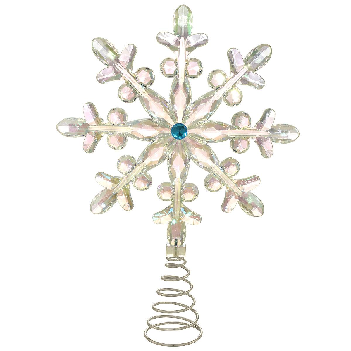 Snowflake Iridescent Tree Topper
