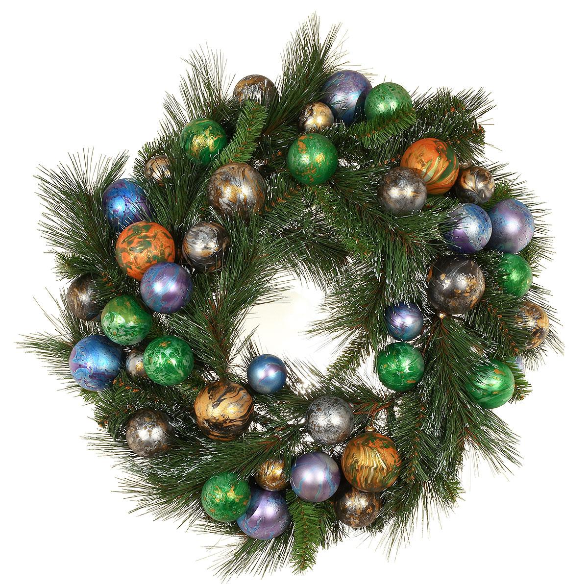 24 Inch Mixed Pine Wreath