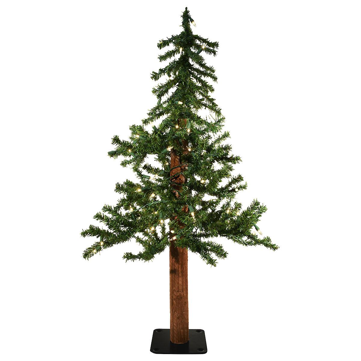 3 Ft. Alpine Pre-Lit Tree w Clear