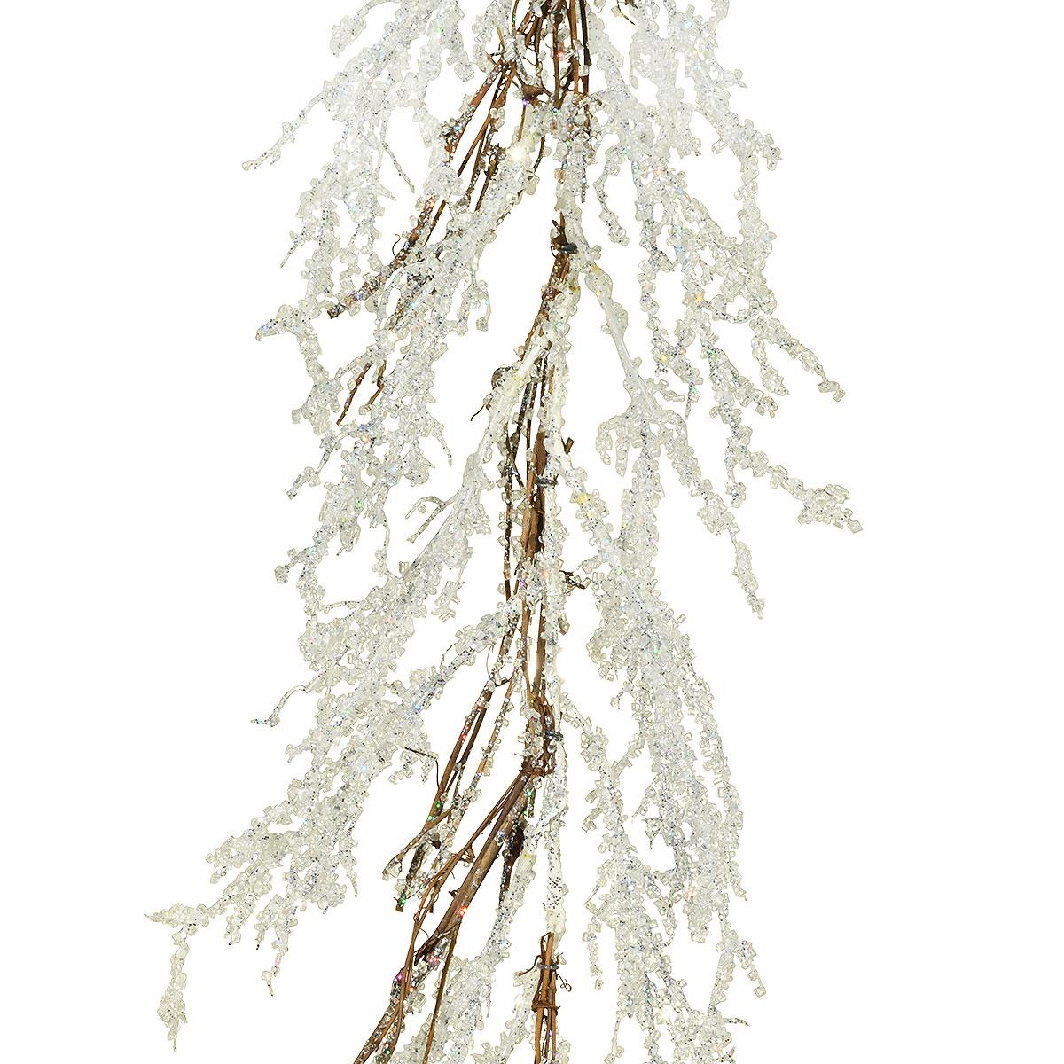 6 Ft. Twig Garland With Iced Glitter Accents