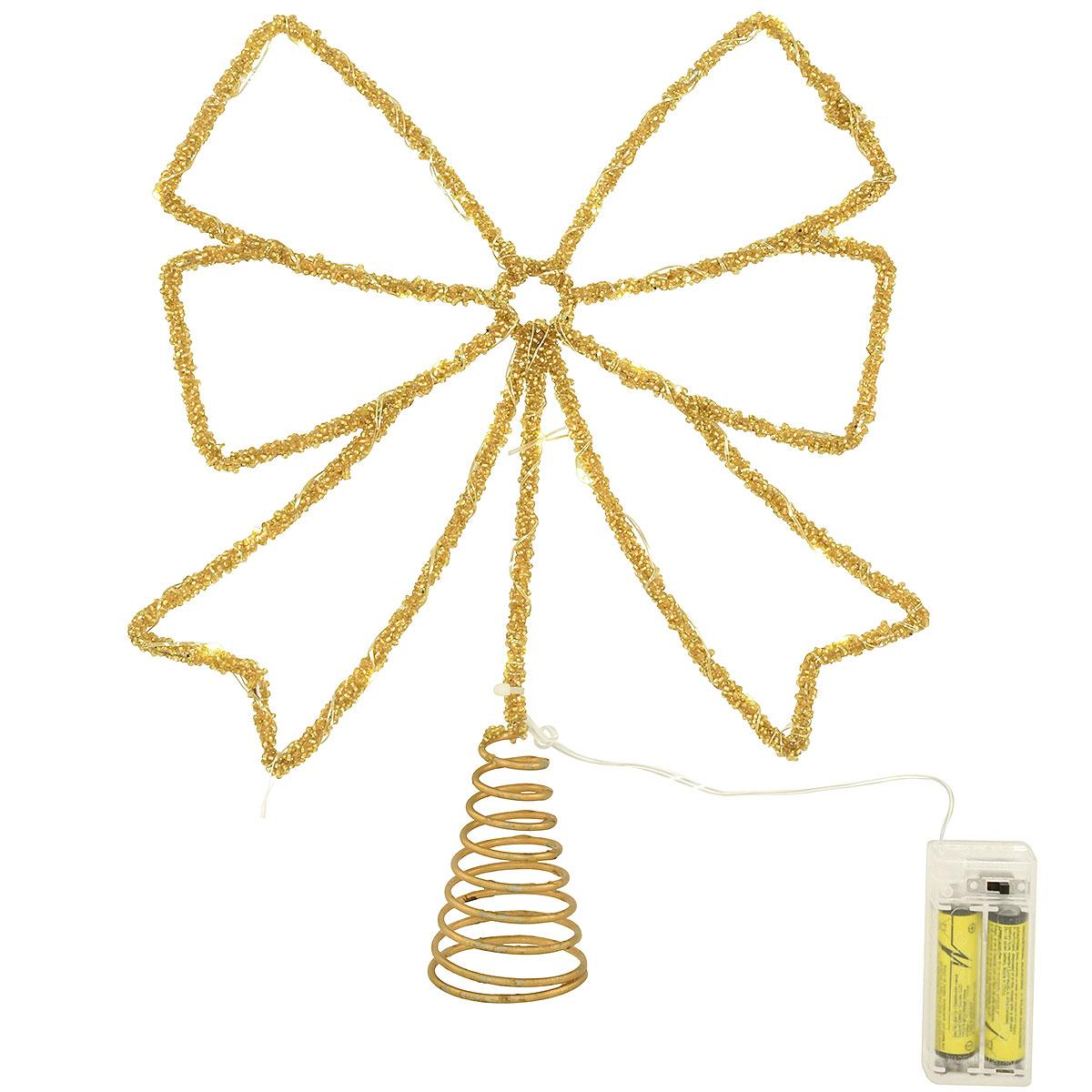 Bow Lighted Tree Top, 12 Inch BO