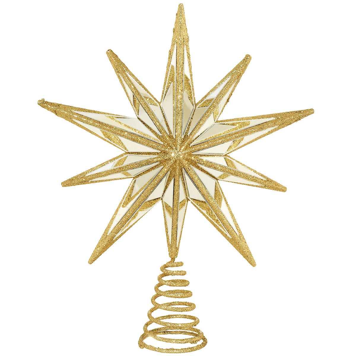 Gold Star Mirrored Tree Topper