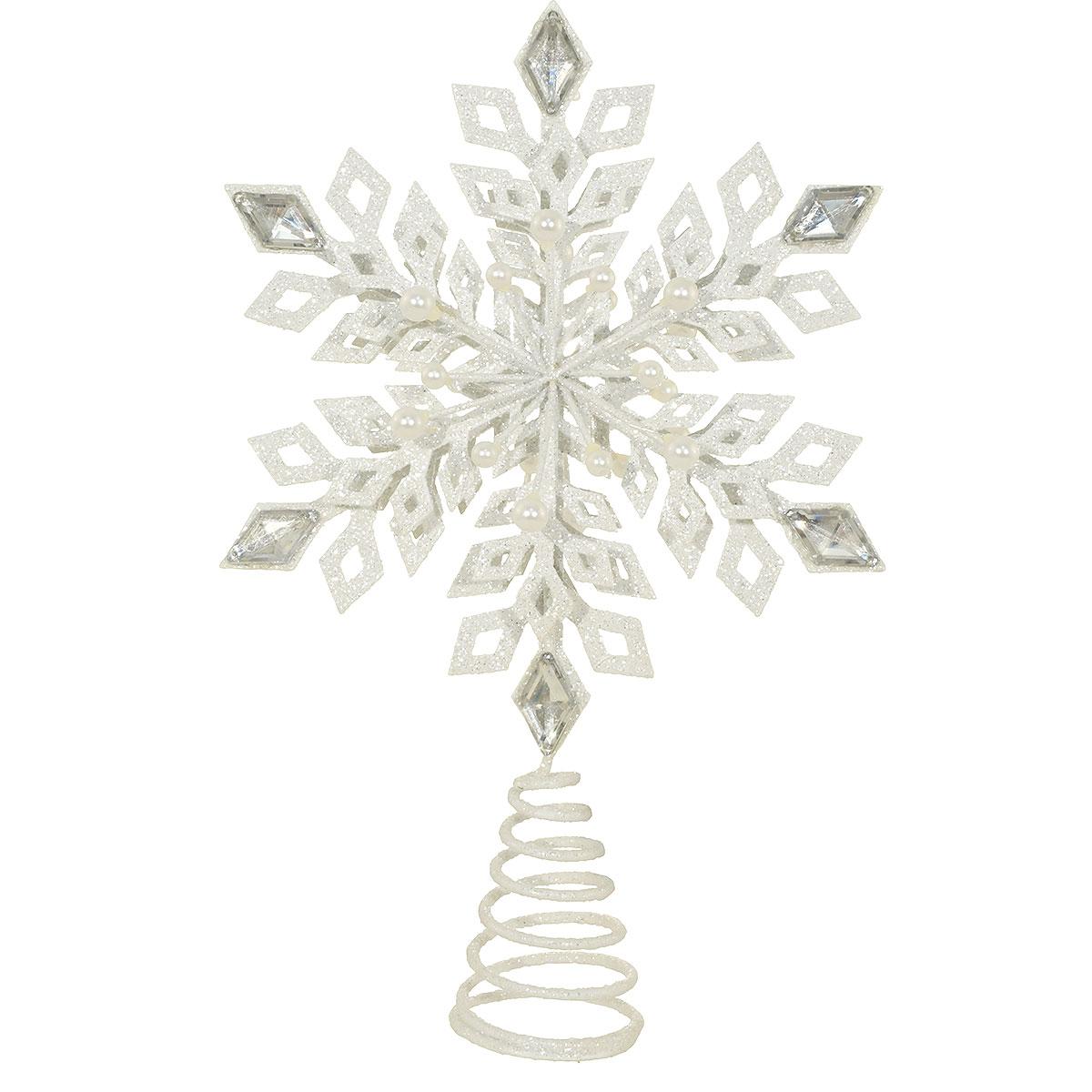 Snowflake Tree Topper With Jewels