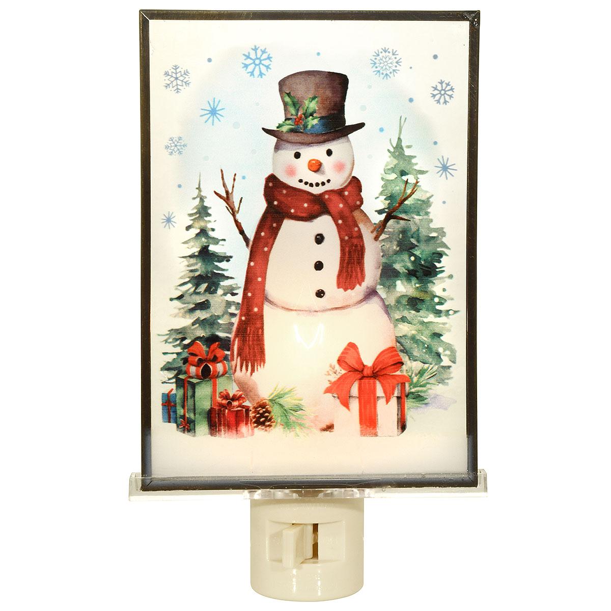 Snowman Winter Scene Nightlight