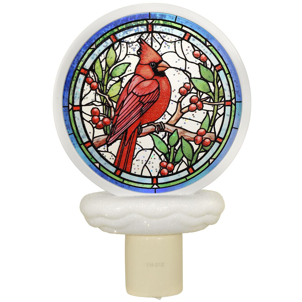 Stained Glass Cardinal Nightlight