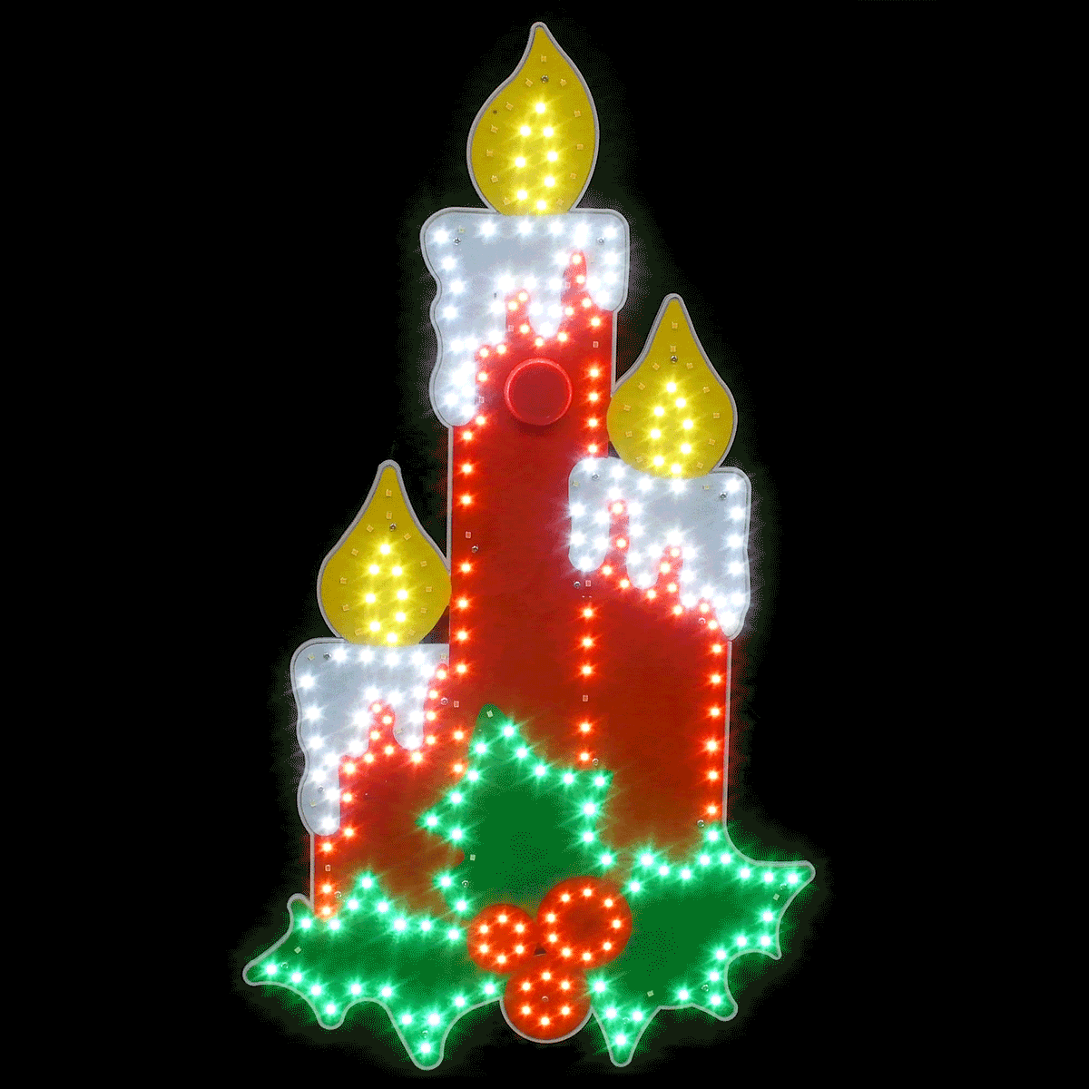 24" Candles Holly High Vibrant LED