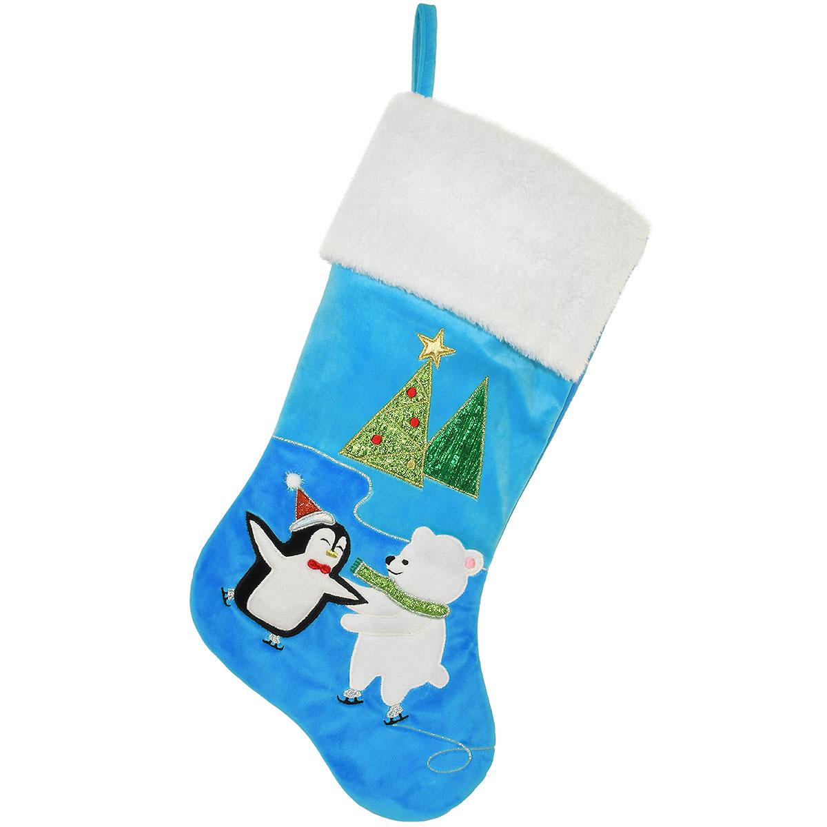 Polar Bear And Penguin Stocking