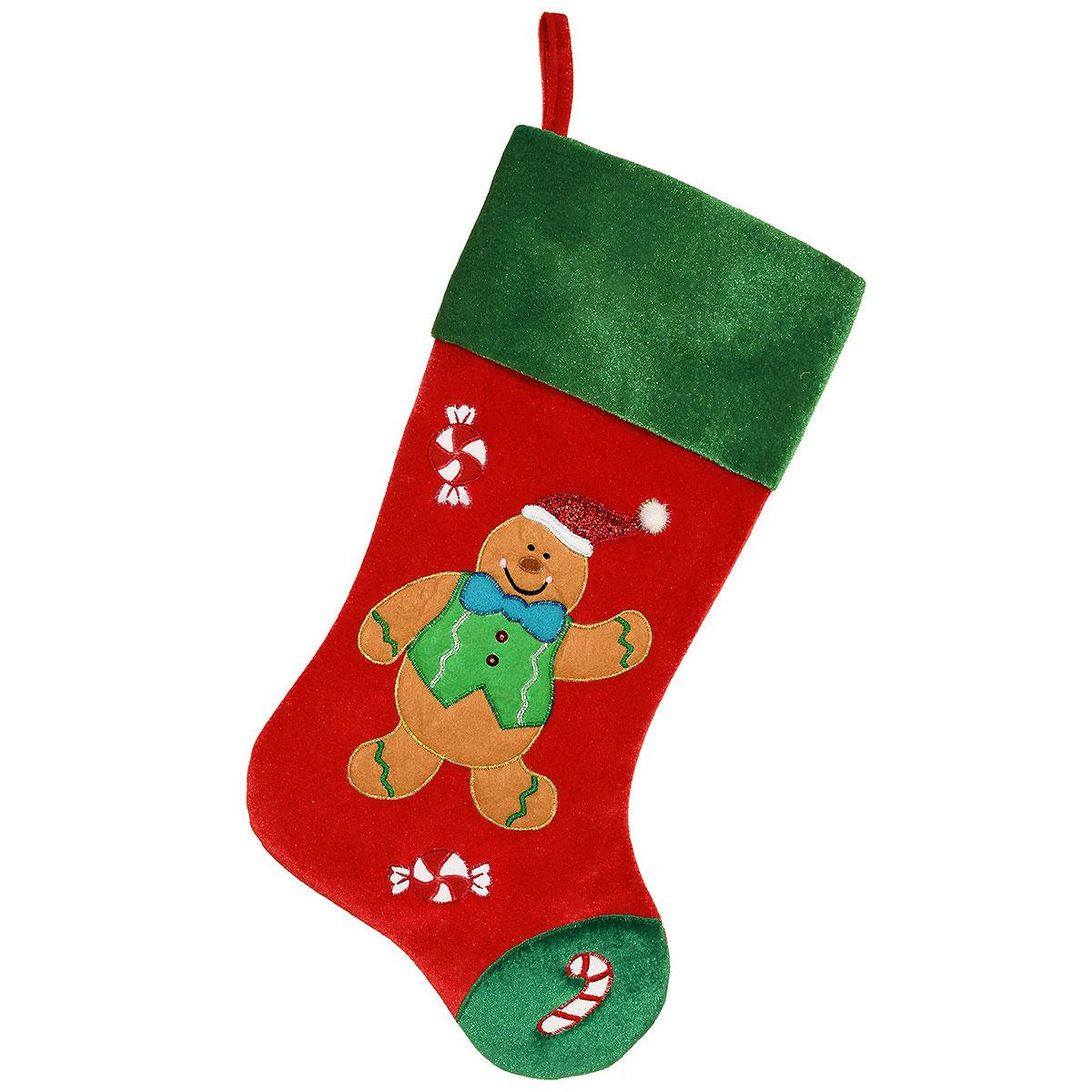 Gingerbread Velvet Stocking