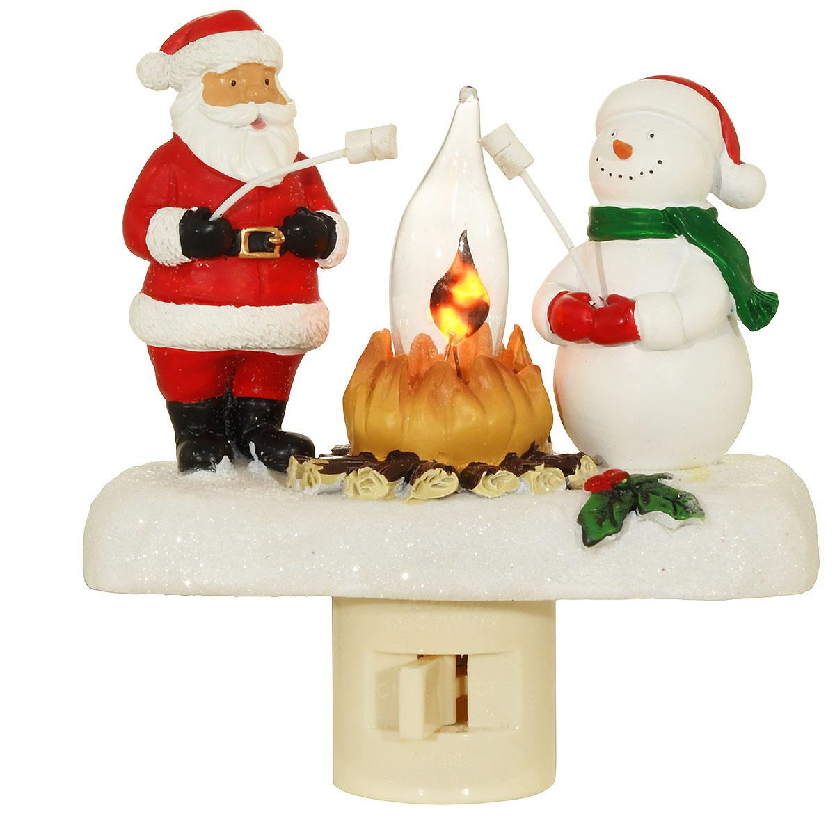 Santa Snowman Flicker Nightlight