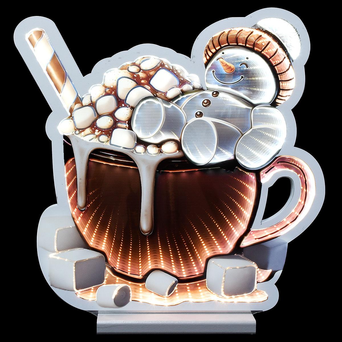 Snowman In Hot Cocoa Infinity Light