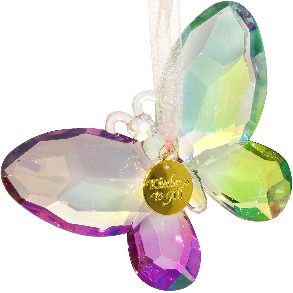 Personalized Rainbow Butterfly Christmas Ornament