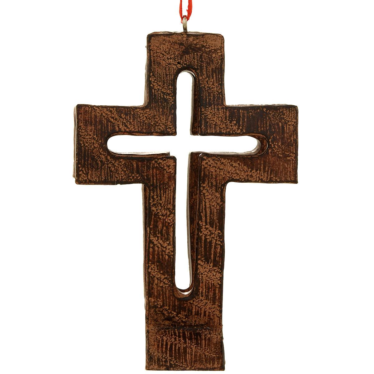 Hope/Fish Cross Resin Ornament