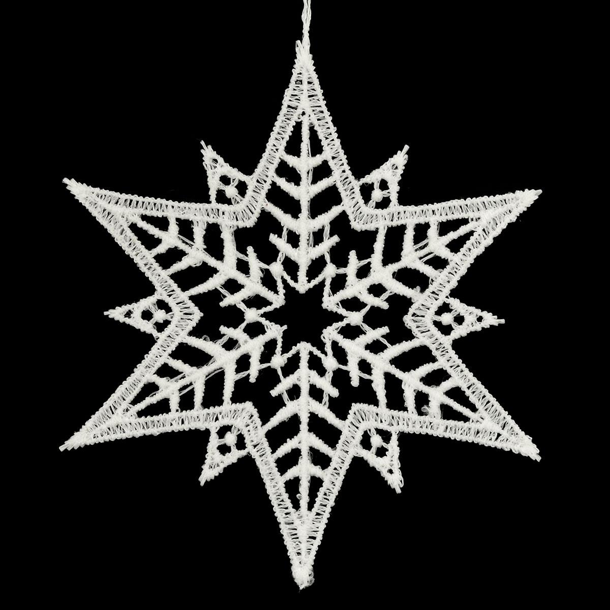 White Lace Star With Star Design