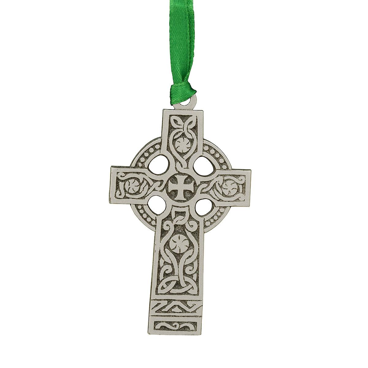 Irish Celtic Cross Metal Ornament