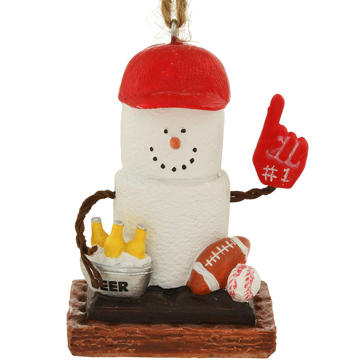 S'Mores Sports Fan Resin Ornament