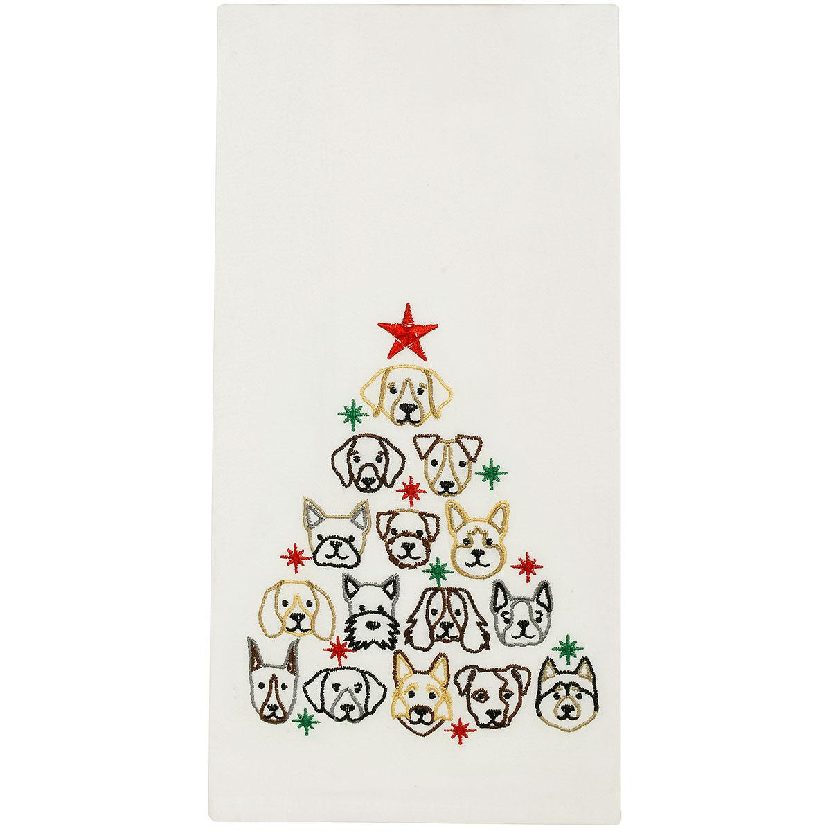 Dog Face Christmas Towel