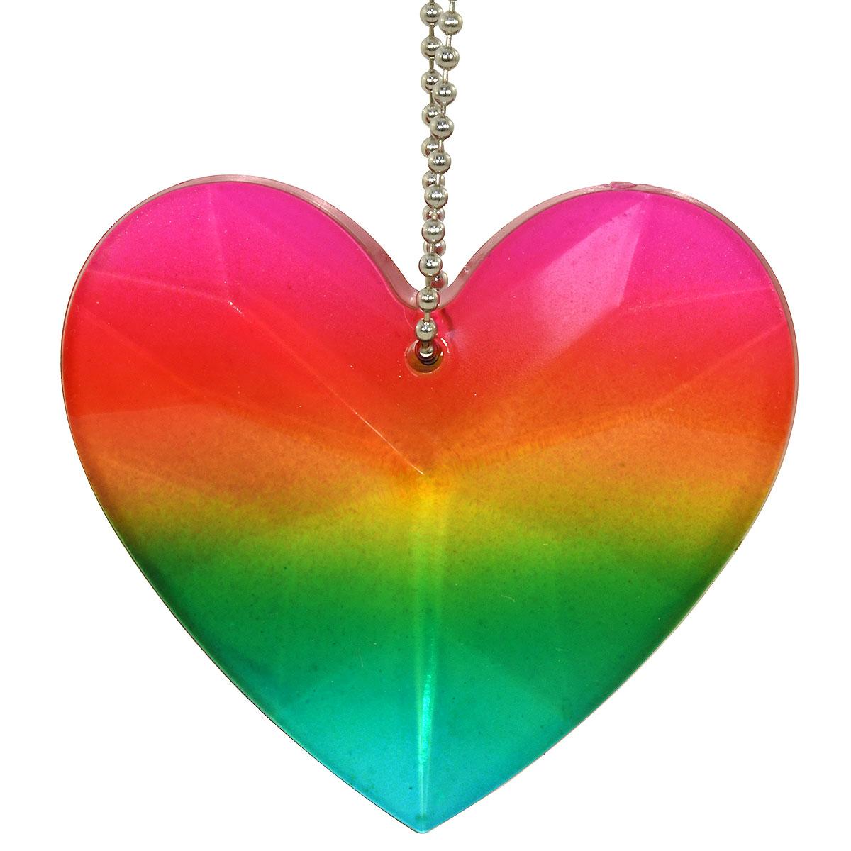Rainbow Heart Acrylic Ornament