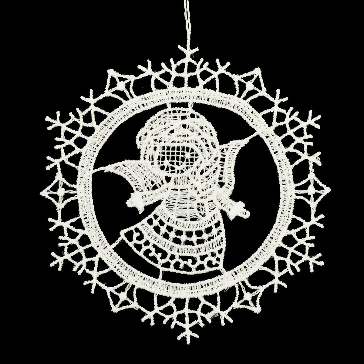 Angel With Lantern Lace Ornament