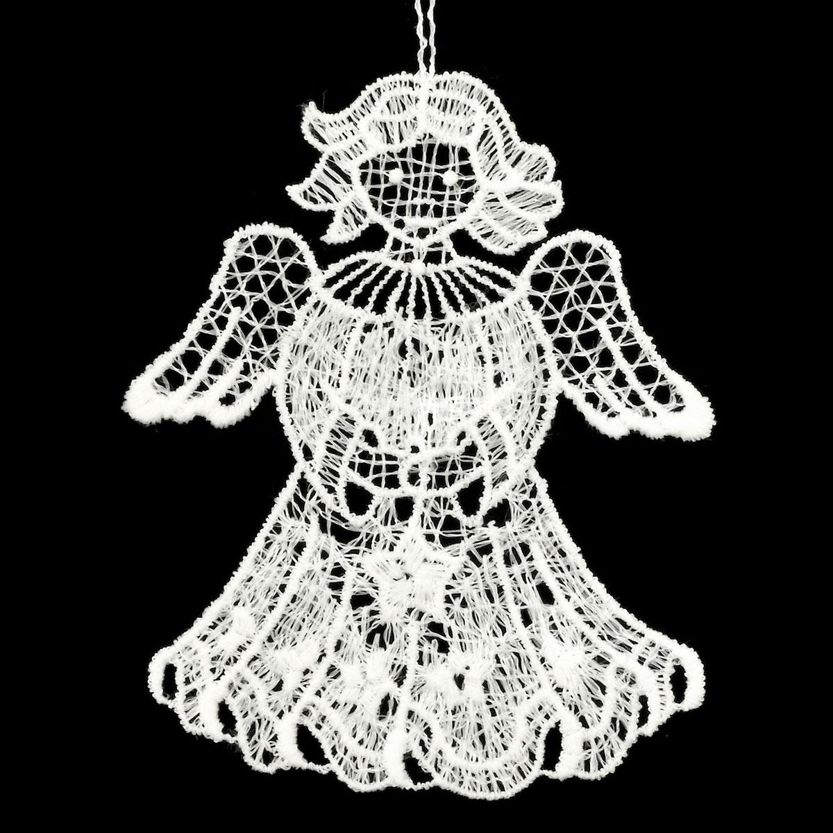 Angel With Star Lace Ornament