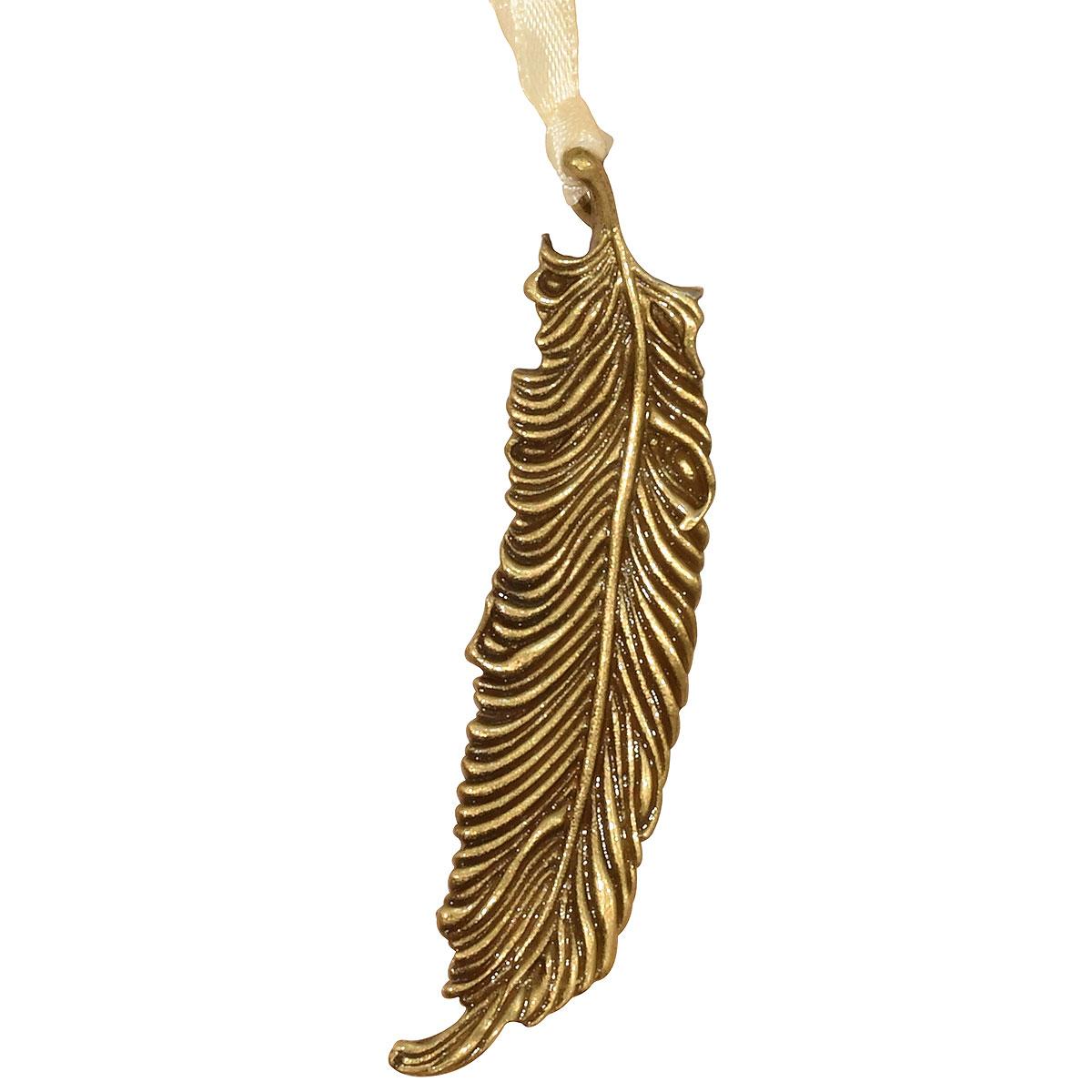 Golden Angel Feather Metal Memorial