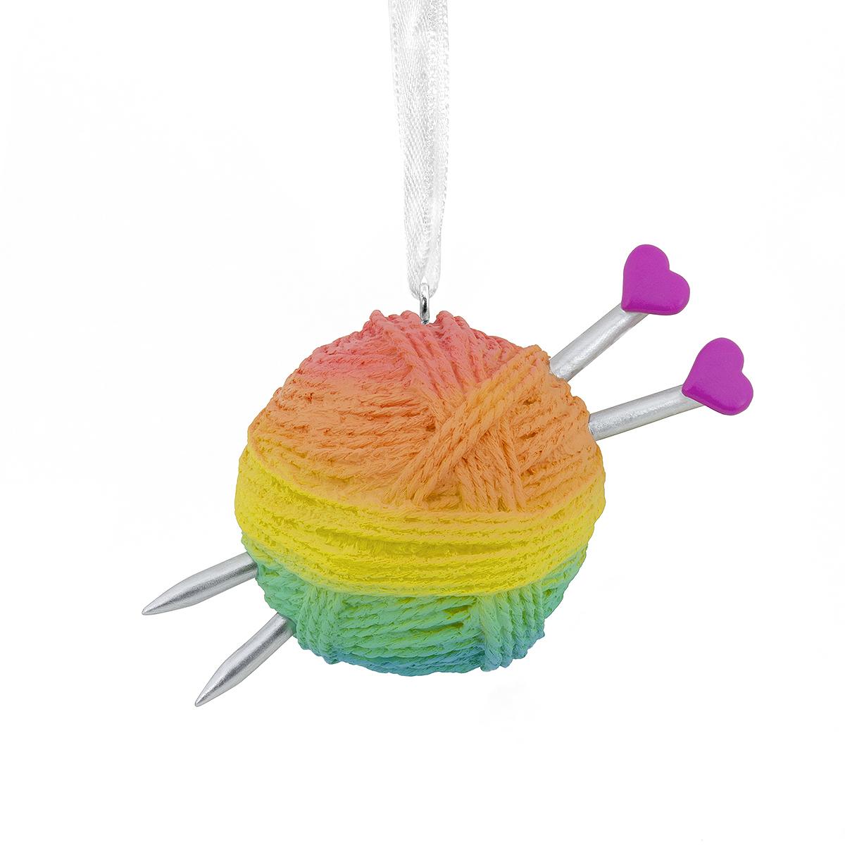 Knitting Rainbow Yarn Ball Hallmark