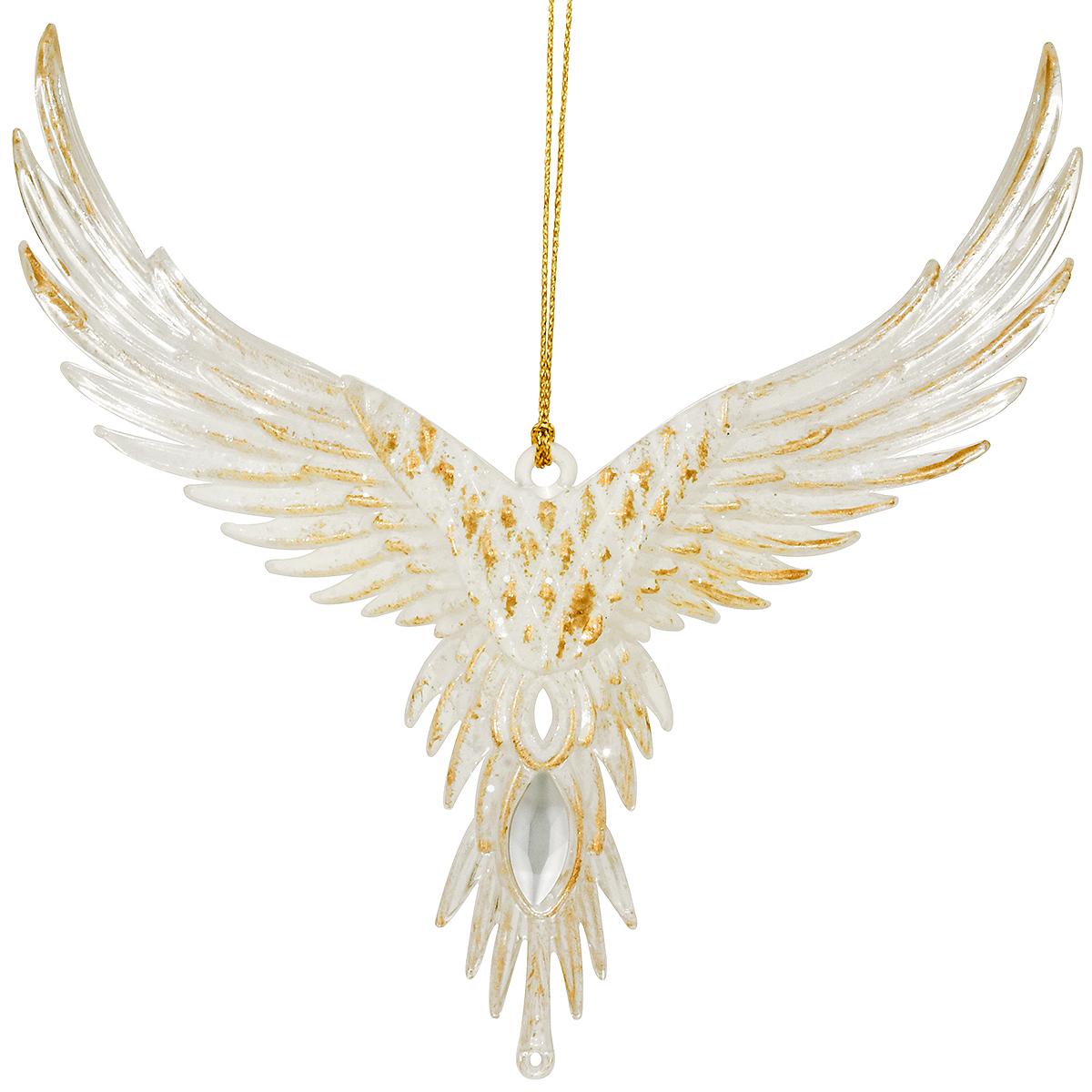 White Angel Wing Ornament