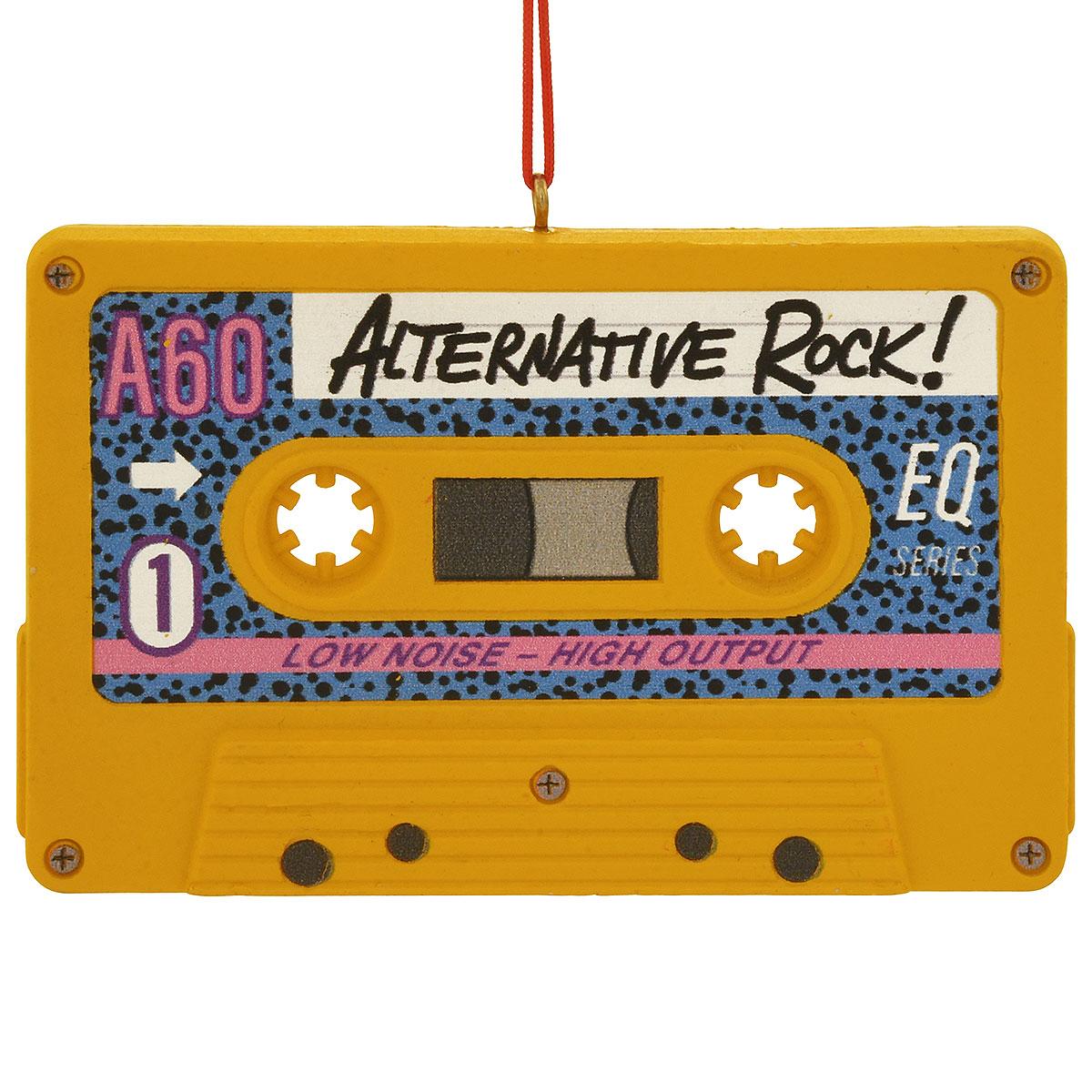 Cassette Tape Yellow Ornament