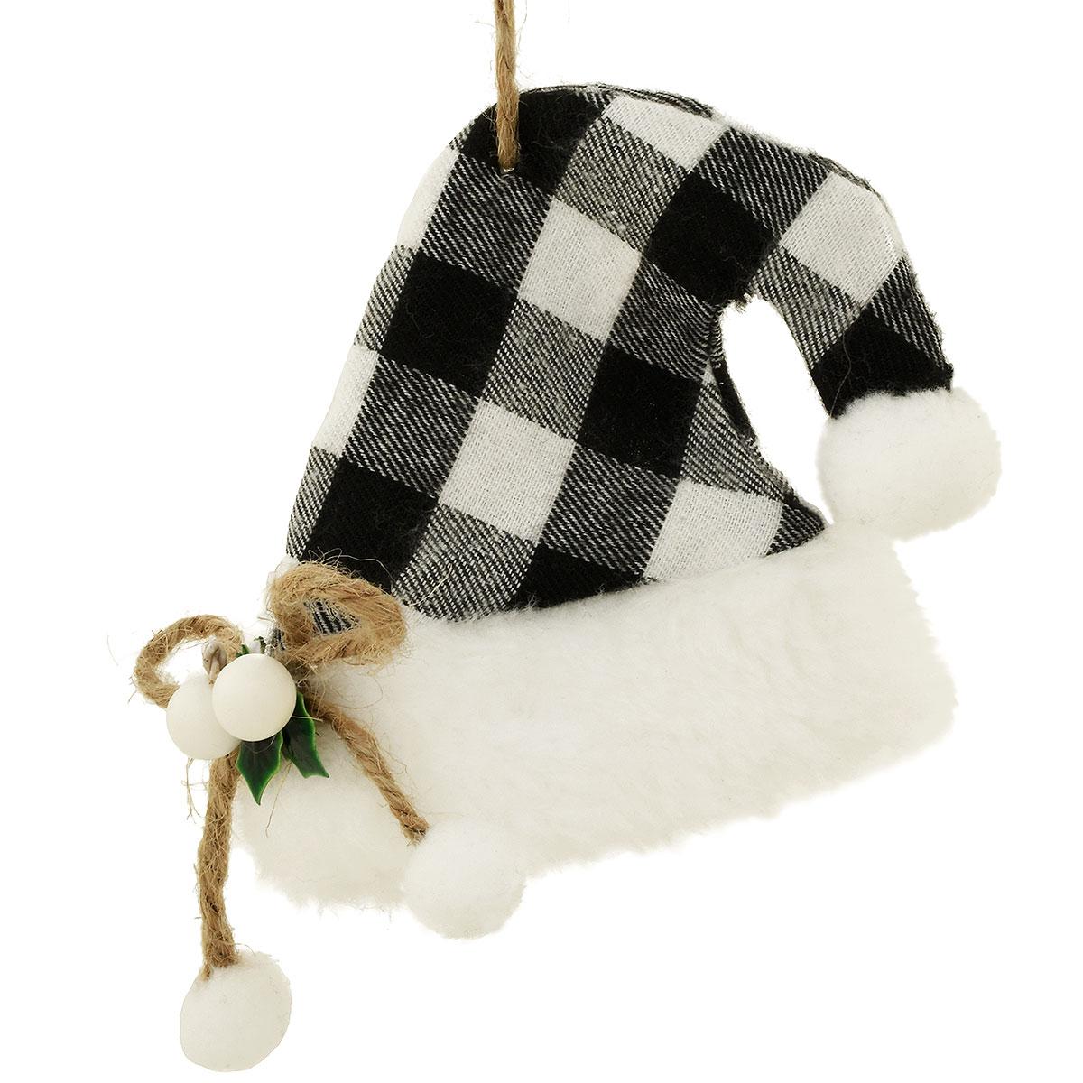 Buffalo Plaid Santa Hat Ornament