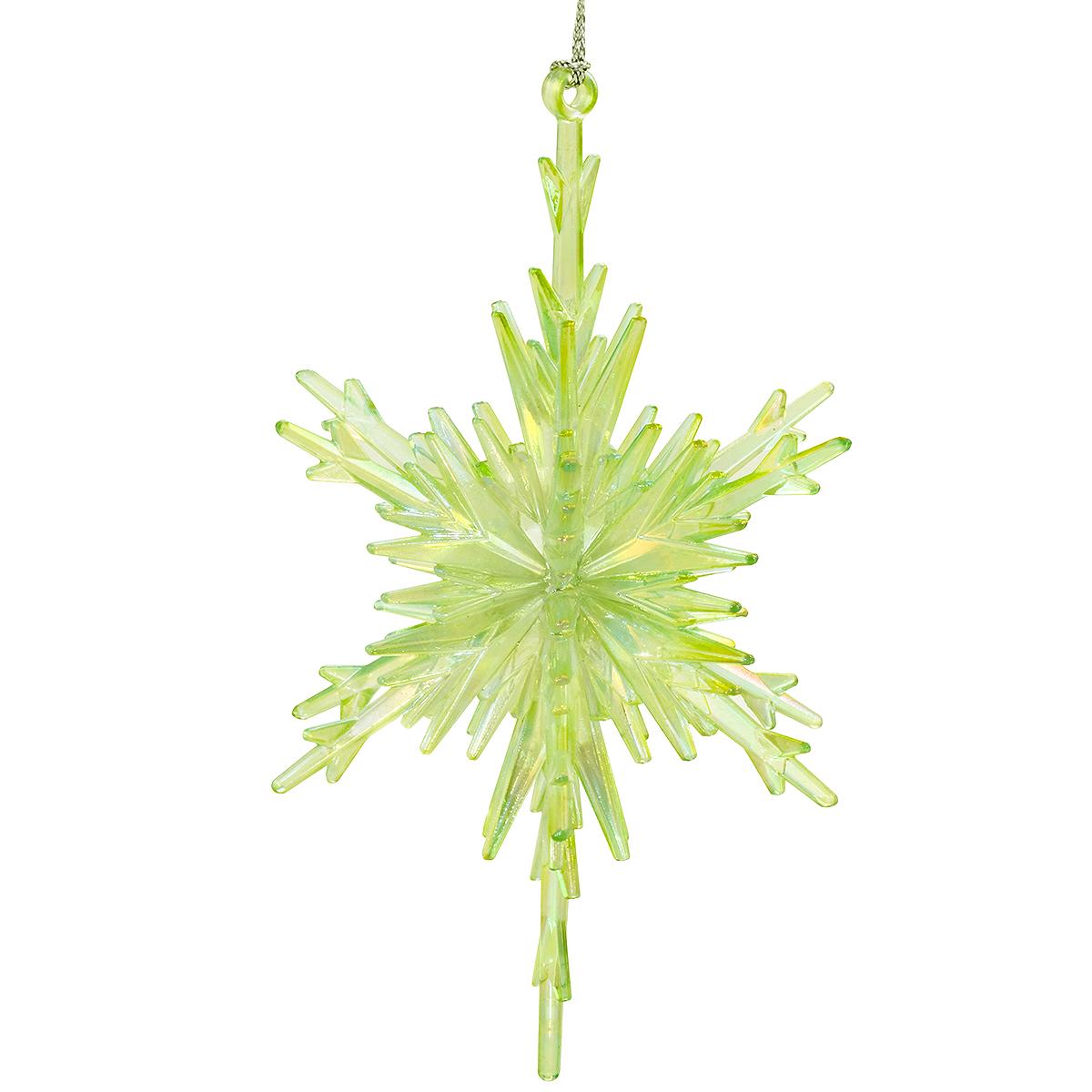 Green 3D Snowflake Ornament