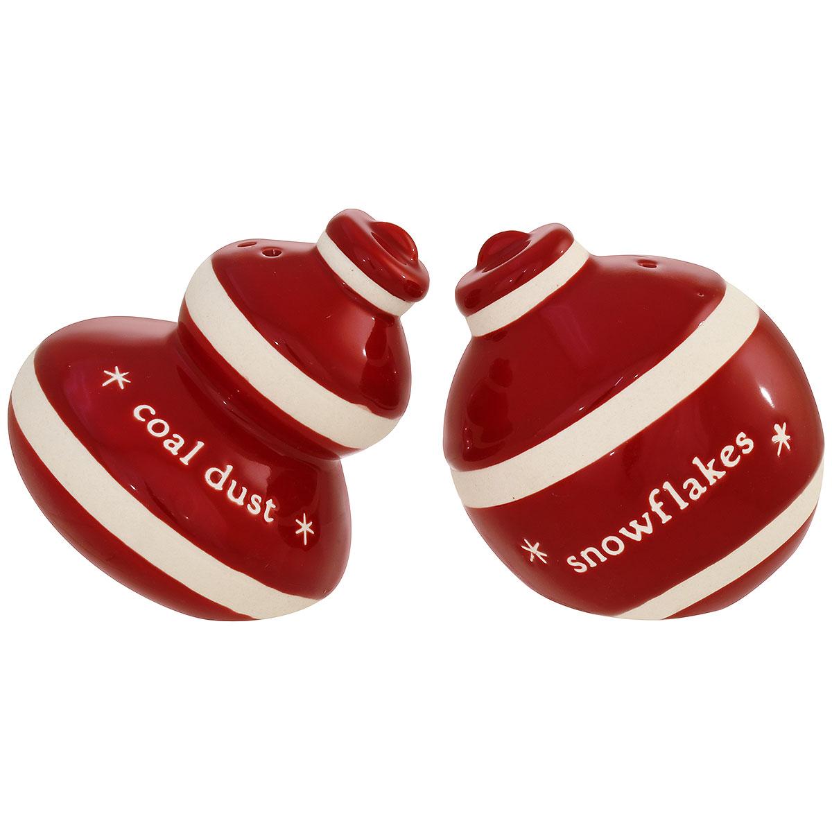 Coal Dust & Snowflakes Salt & Pepper Shaker Set