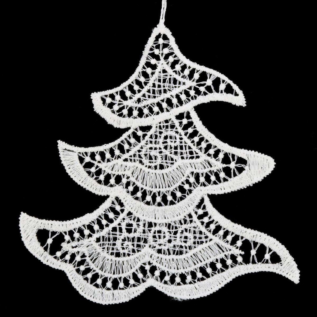 Stitched Lace Tree Ornament