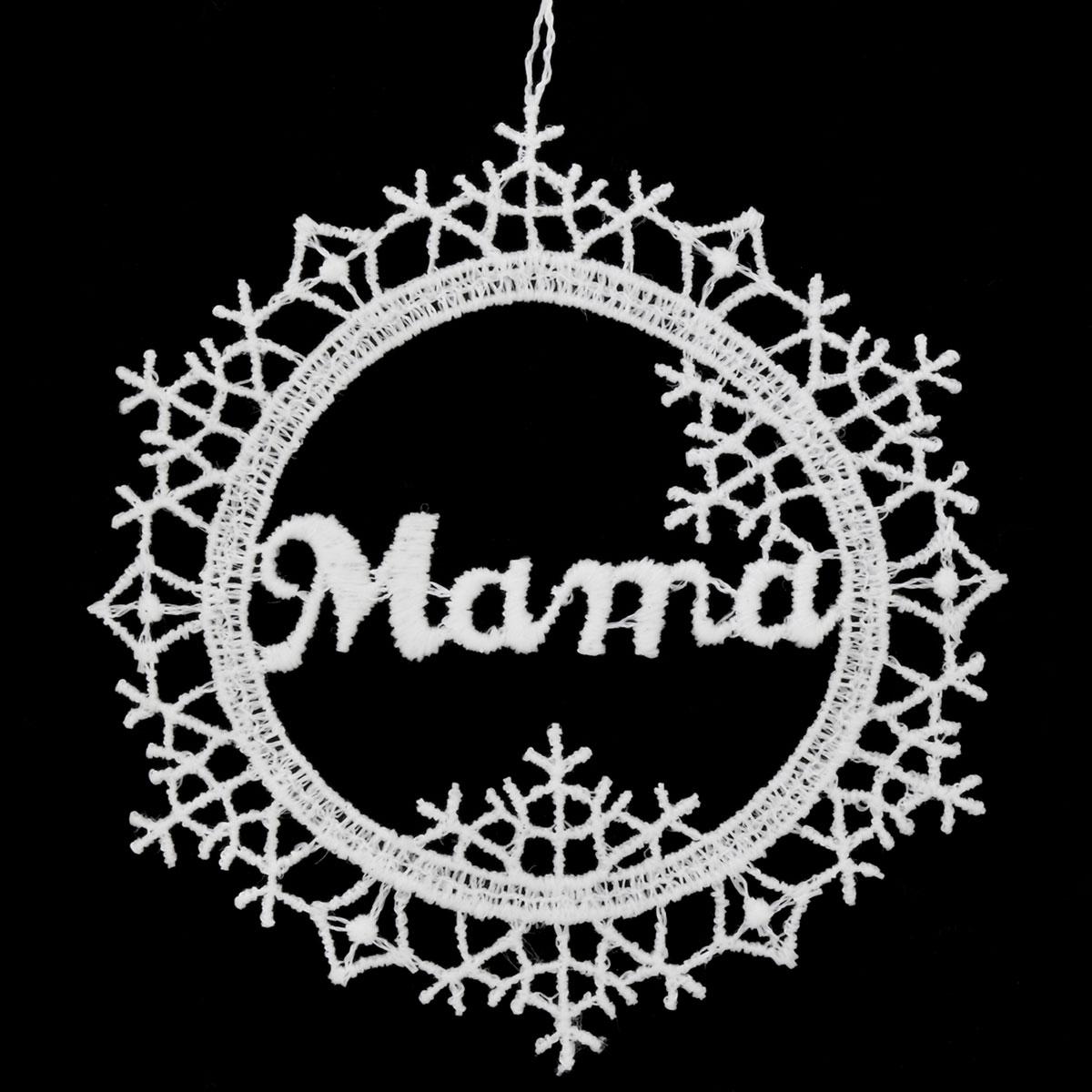 Mama Snowflake Stitched Lace Ornament
