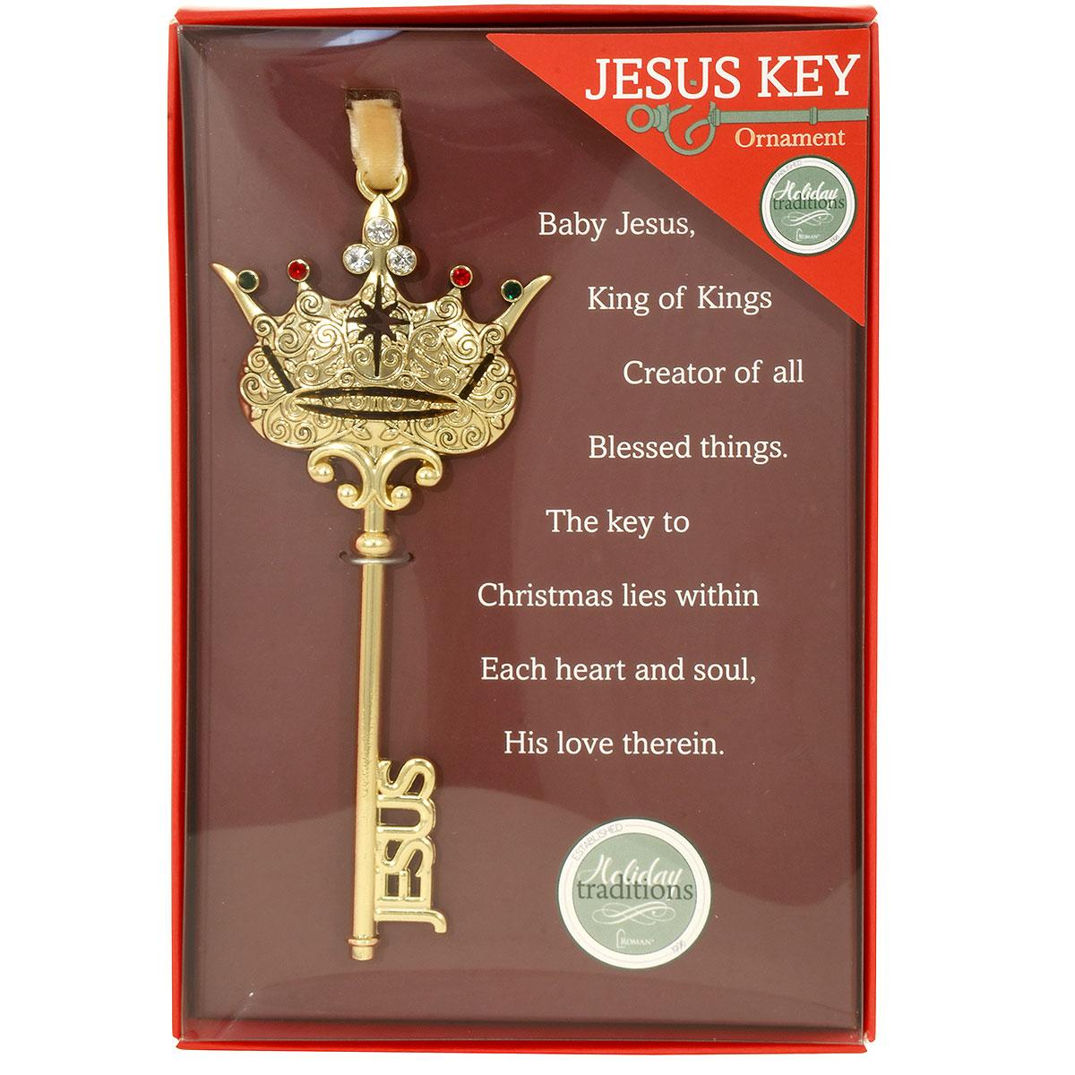 Jesus Key Metal Ornament