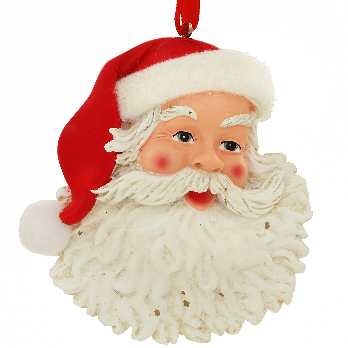 Santa Face Resin Ornament