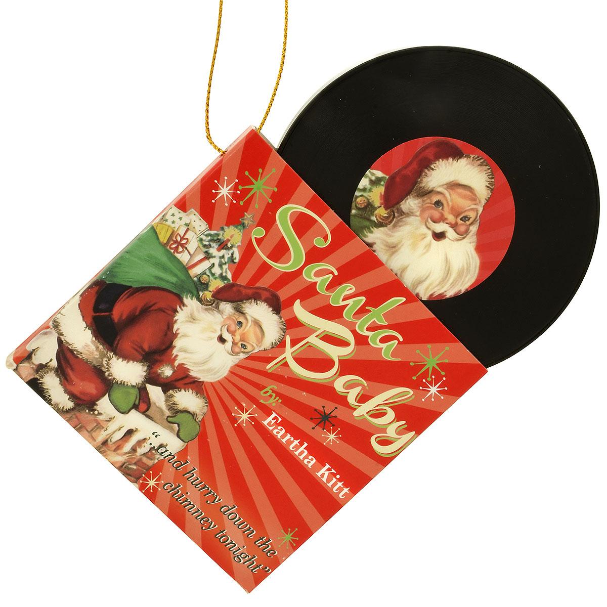 Santa Baby Record Musical Ornament